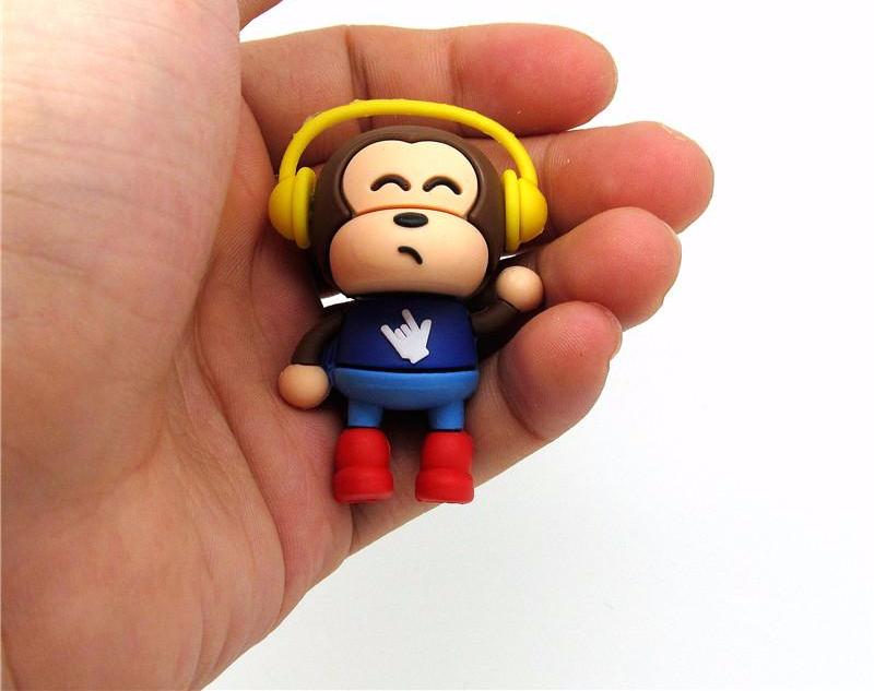 Fashion Headset Monkey Flash Drive