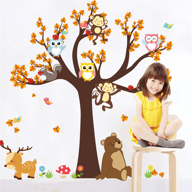 Jungle Forest Tree Wall Stickers