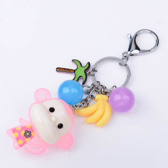 Cute Plush Monkey Keychain