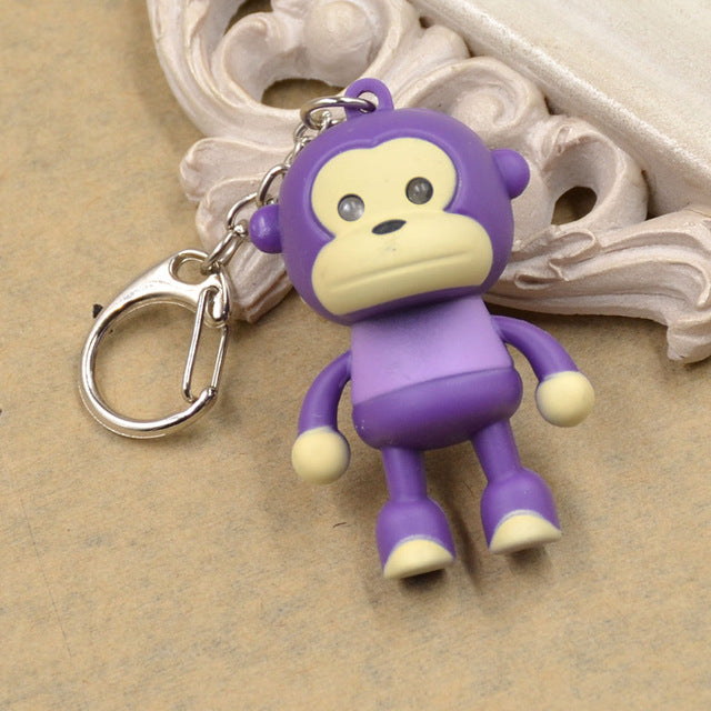 Cute Multi Colored Monkey Keychain