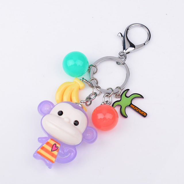 Cute Plush Monkey Keychain