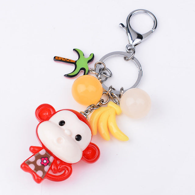 Cute Plush Monkey Keychain
