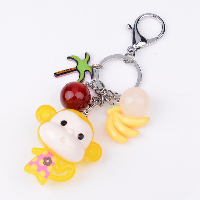 Cute Plush Monkey Keychain